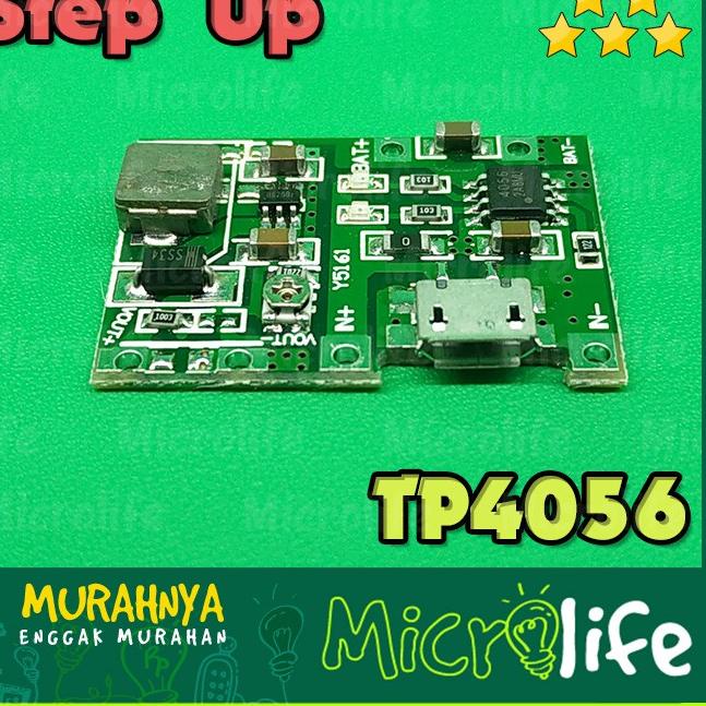 Jangan Sampai Kehabisan❄️ 18650 BATTERY CHARGER BOARD DC-DC STEP UP BOOST MODULE TP4056