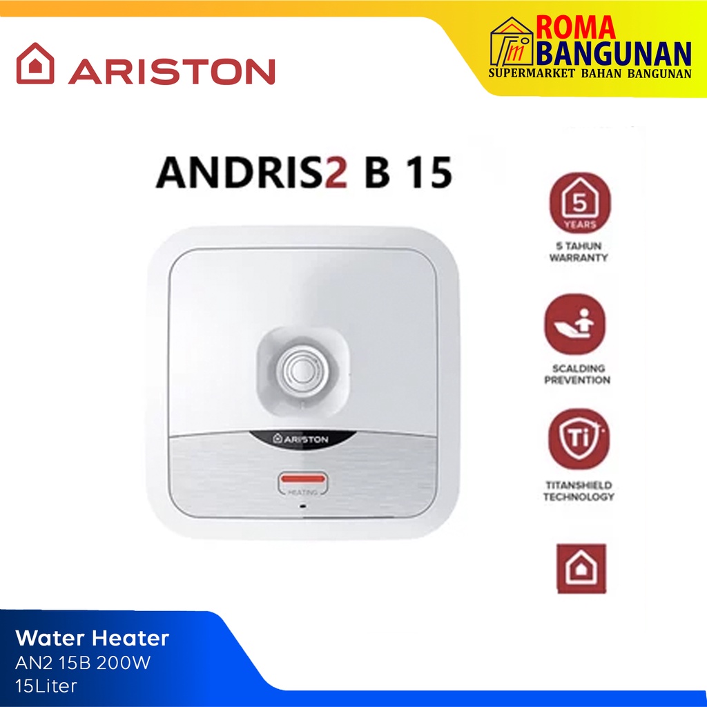 Ariston Pemanas Air Water heater Ariston Andris2 AN2 15B 200W 15L 15 B 15 liter