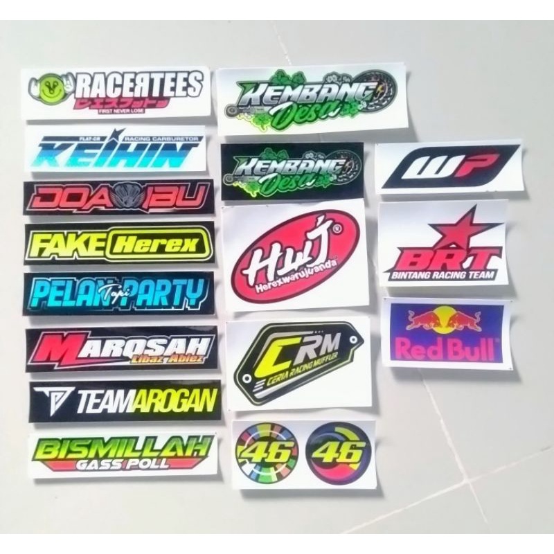 7PCS STICKER STIKER RACING MOTOR