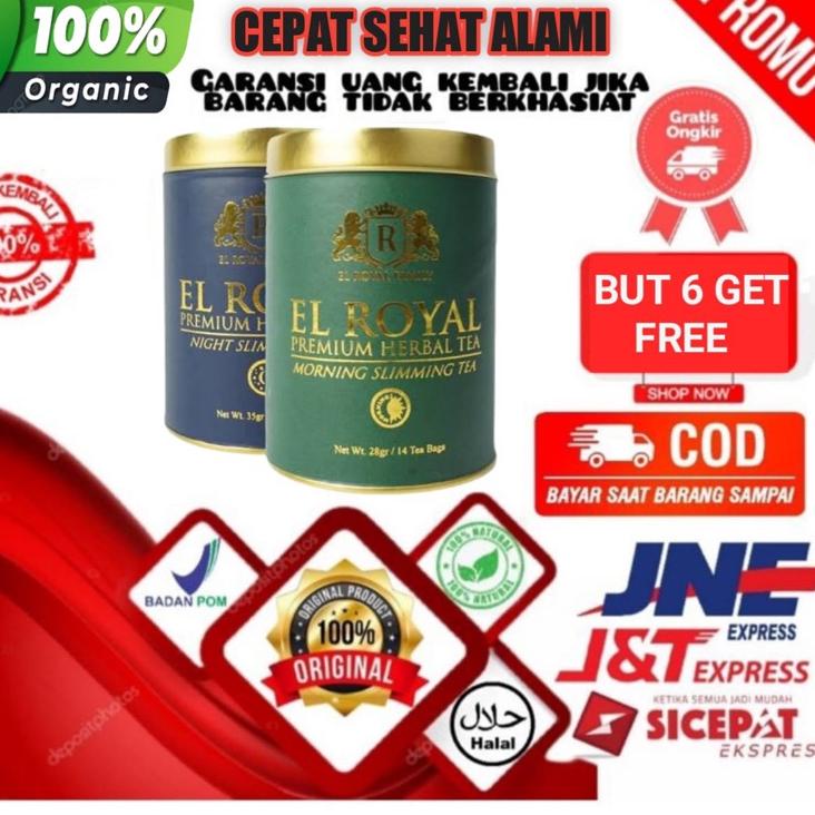 

Realpct El Royal Premium Herbal Tea (1 Paket) |1 Morningslimming Tea -1 Night Slimming Tea