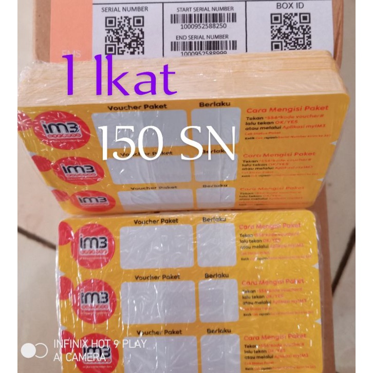 Voucher Kosong Indosat 1 Ikat 150 sn