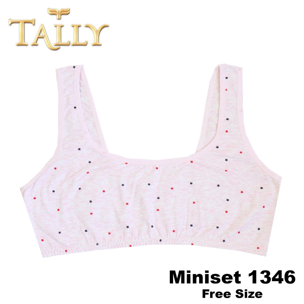 MINISET 1346 TALLY - MINISET TALLY 1346 - TALLY Miniset Anak Bahan Katun Size Besar Minibra Anak Step 1 Motif Bintang M 1346TALLY Miniset Step 1 Anak Perempuan 1346 Polkadot Nyaman di Pakainya MINISET ANAK TALLY KATUN 1346