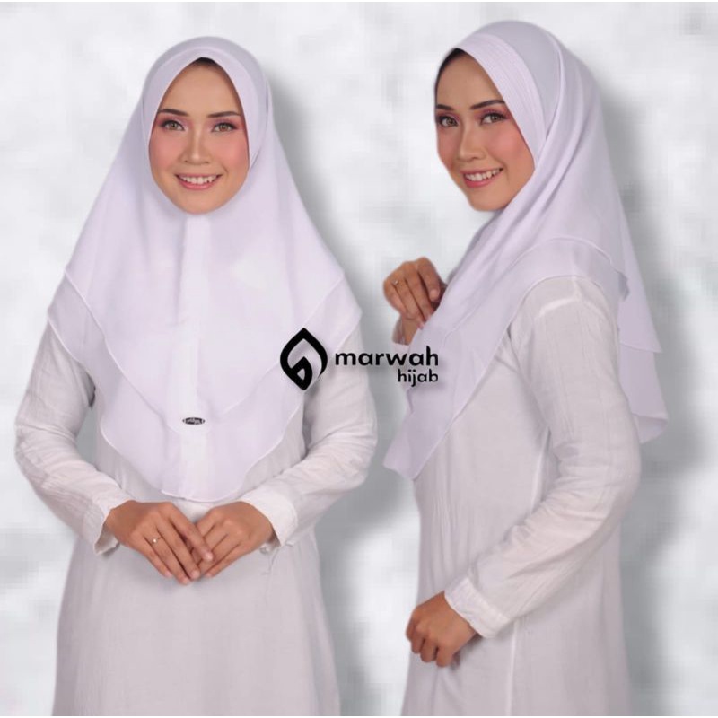 Hijab Kerudung Khimar mini 2 layer ceruty babydoll Premium