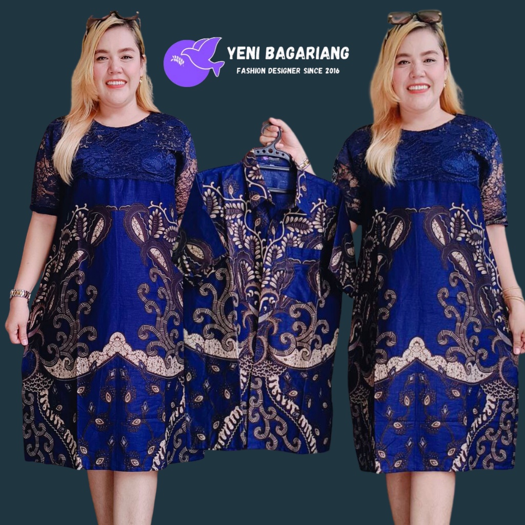 Couple Dress Brokat Elia - jahitan butik Yeni Bagariang