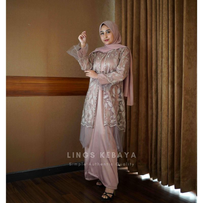 Bridesmaid Dress Kondangan Muslim Inner Outer Kaftan / Sage Green Nude Milo Mauve Taro Rosegold Silver Taupe Lavender Ice Blue Denim