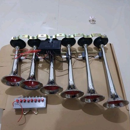 KLAKSON TELOLET 6CORONG 8SUARA 12V 24V ANGIN