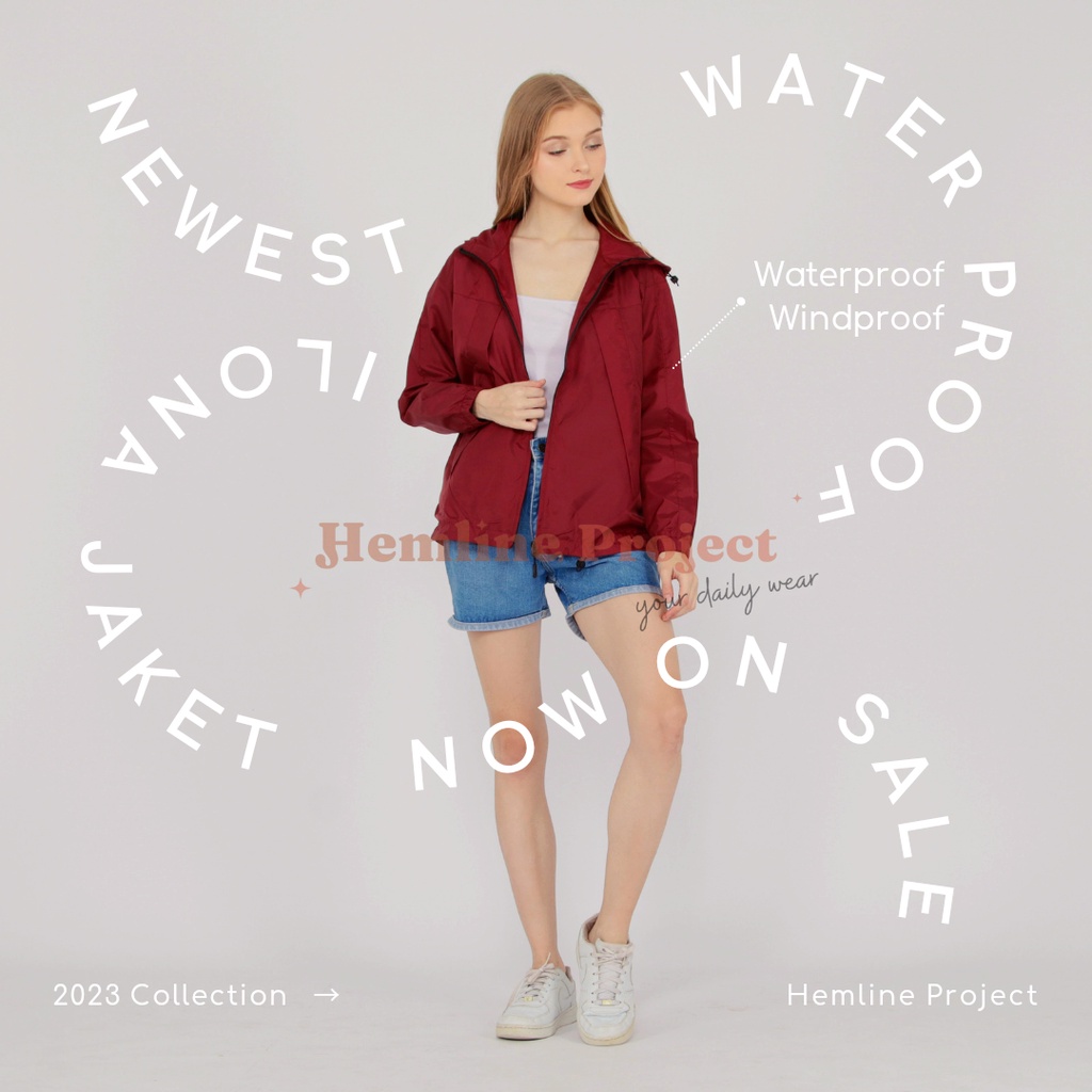 ILONA Waterproof Jaket - Maroon