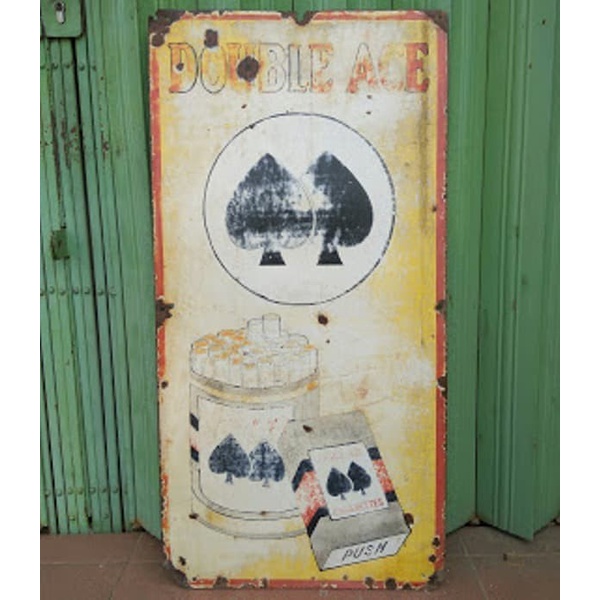 dekorasi iklan enamel Double Ace 92 Enamel sign