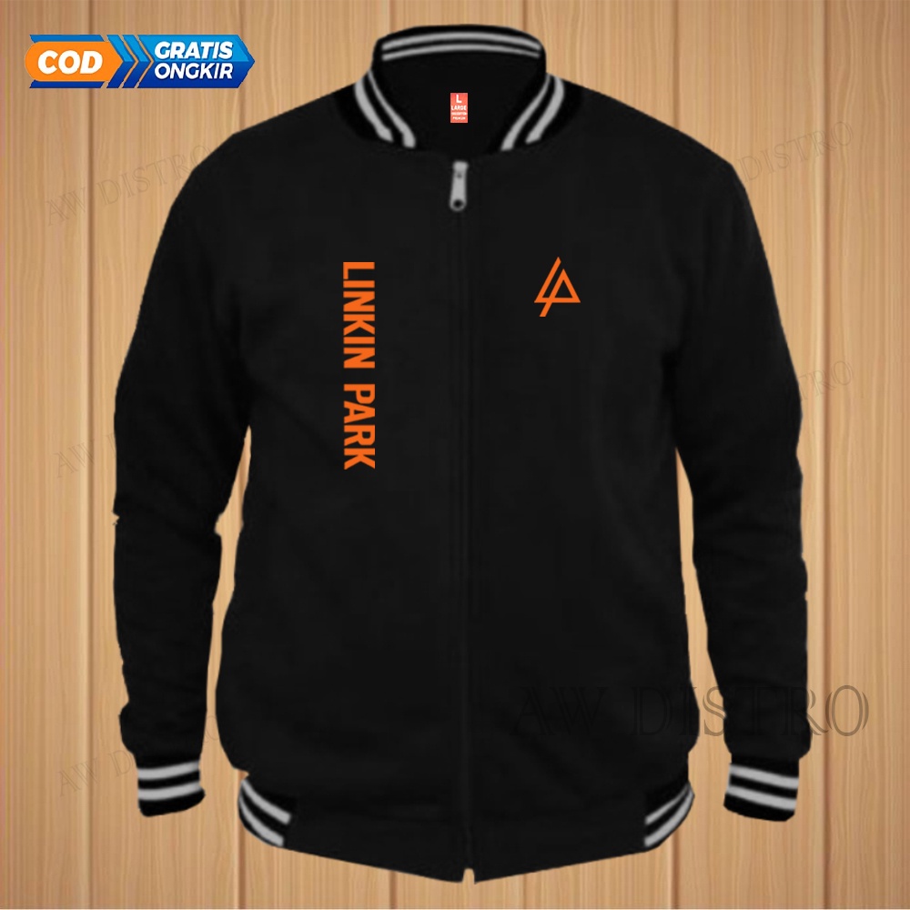 COD Jaket Baseball Varsity Distro Lp Kirka Text Orange Premium Quality