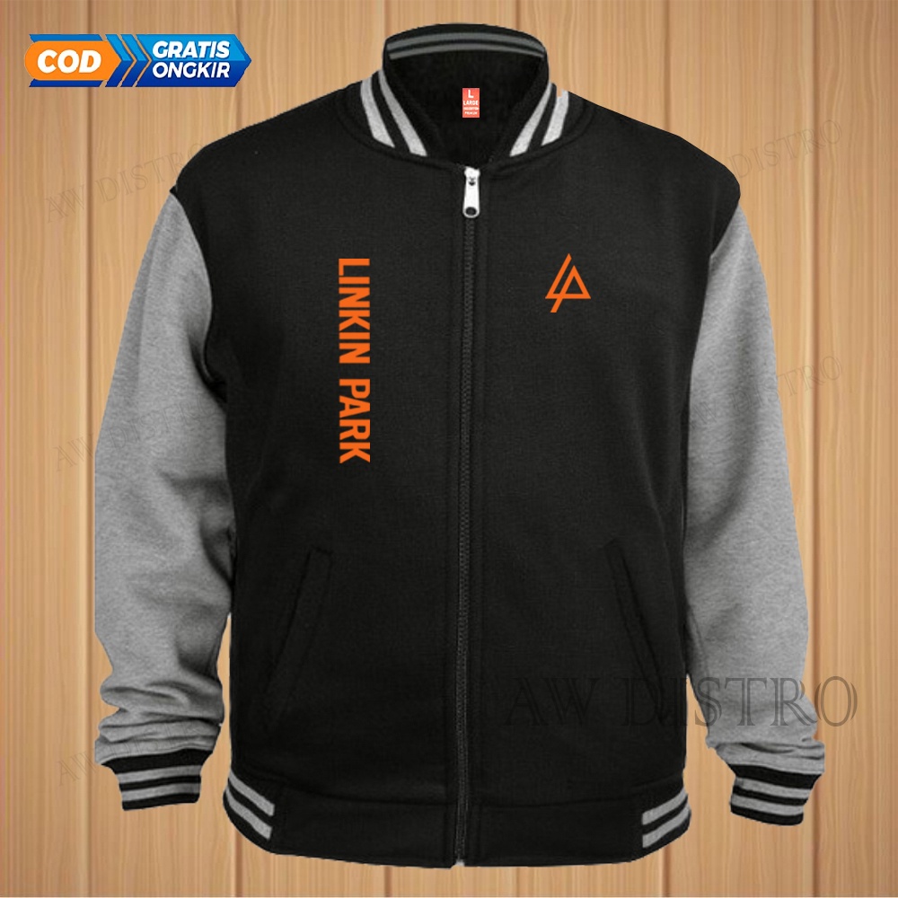 COD Jaket Baseball Varsity Distro Lp Kirka Text Orange Premium Quality