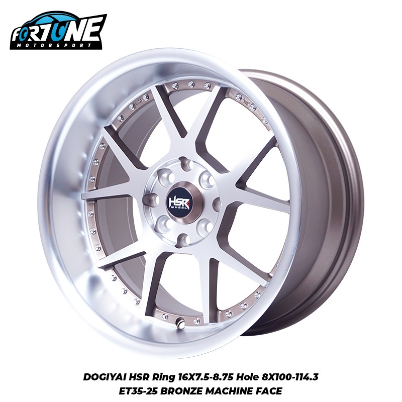 Velg Mobil Racing Ring 16 HSR DOGIYAI HSR R16/75/875 pcd 4X100-114