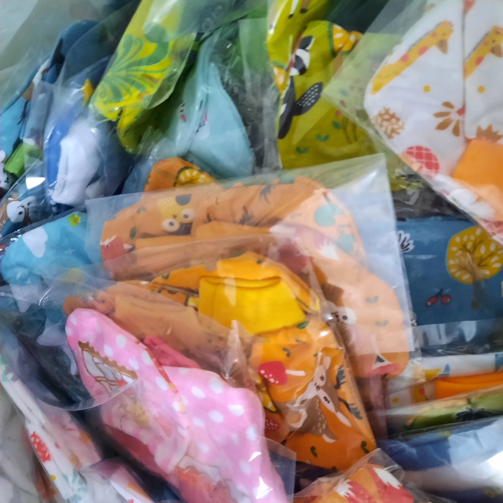 [PROMO CUCI GUDANG] 12 Pcs Sarung Tangan Kaki Sartaki bayi Bayi Baru Lahir Isi 1 Lusin Polos Motif Bergambar Murah Bisa Cod