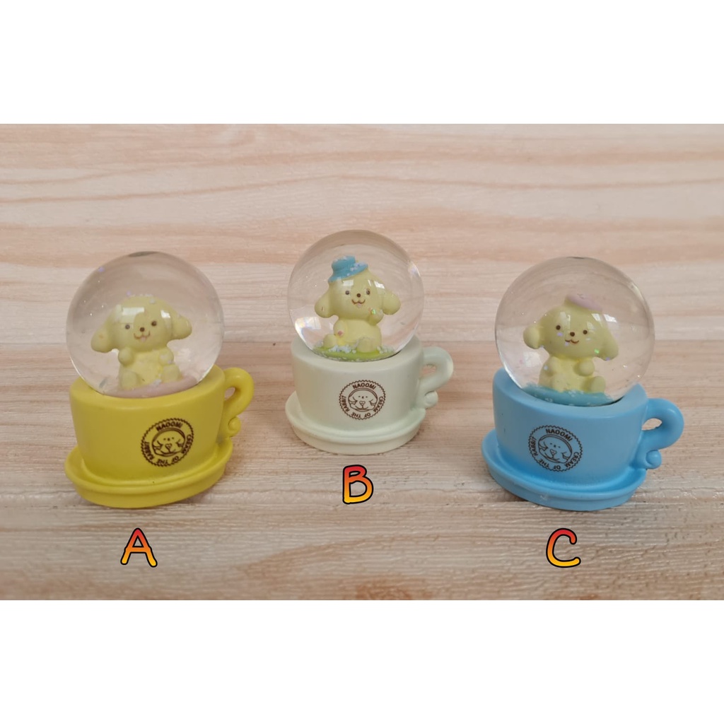PAJANGAN LAMPU GELAS AIR + LAMPU BUNGLON POMPURIN KECIL (6X4X8)
