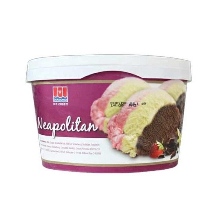 

Diamond Ice Cream NEAPOLITAN 700 ML - Es Krim Tiga Rasa Diamond 700 ml