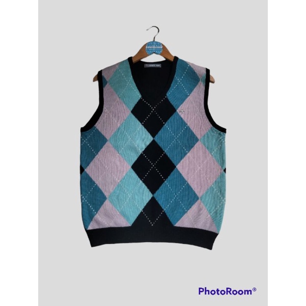 ROMPI RAJUT LACOSTE SECOND VEST RAJUT KNITWEAR PRIA WANITA VINTAGE