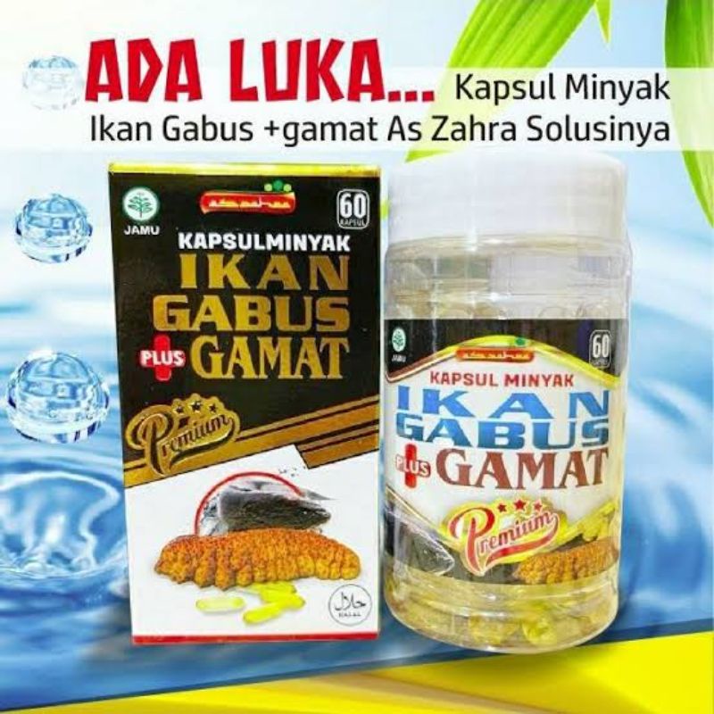 Kapsul Minyak Ikan Gabus - Kapsul Kutuk Plus Gamat Isi 60 caps