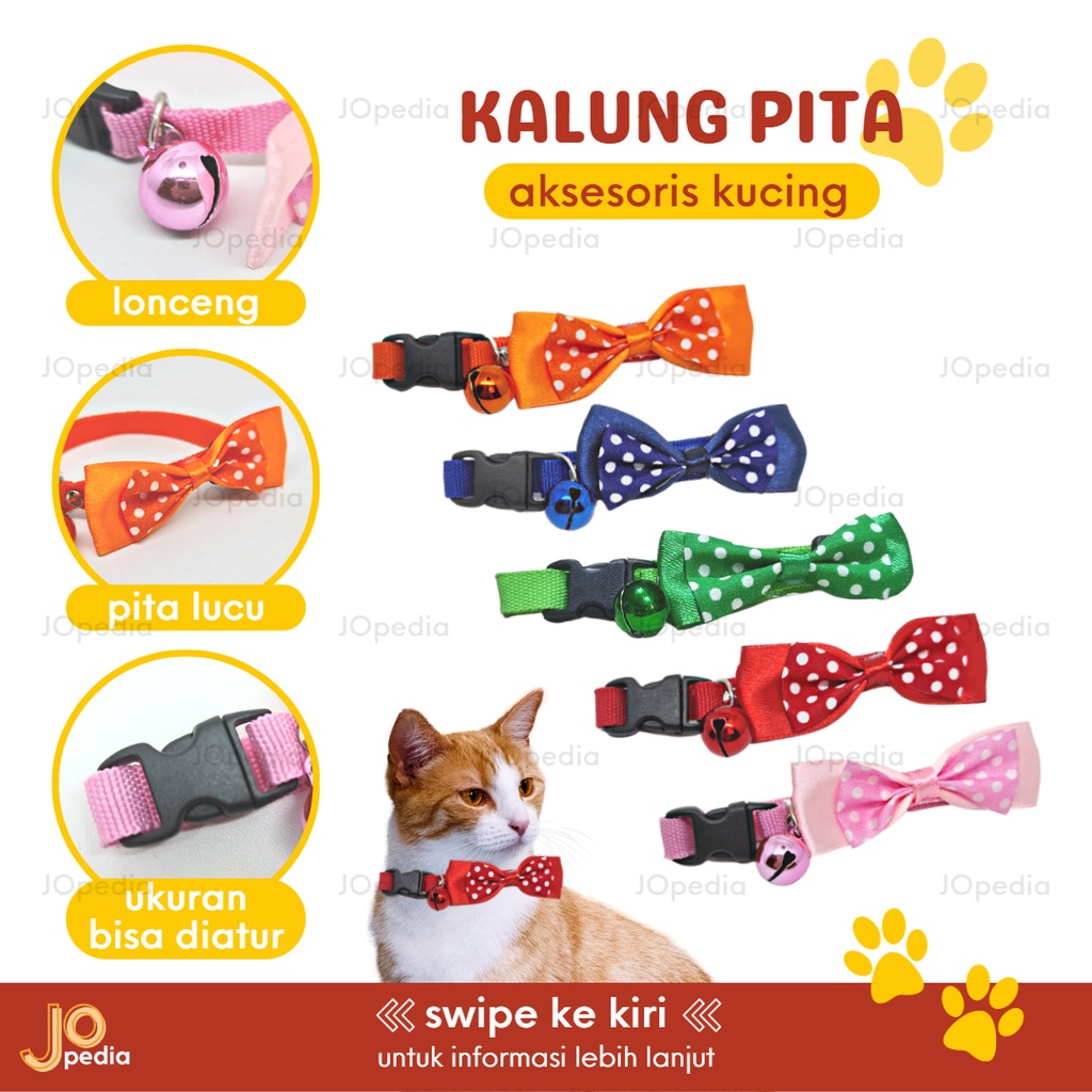 KALUNG PITA Kucing Anjing Kelinci Kalung Lonceng Dog Cat Collar Bell