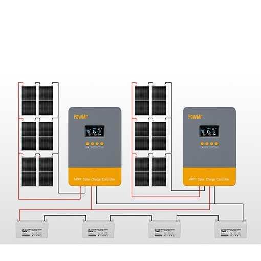 PowMr Solar Charge Controller MPPT 0 Delay 12V/24V/36V/48V 60A - POW-M60-PRO - Black