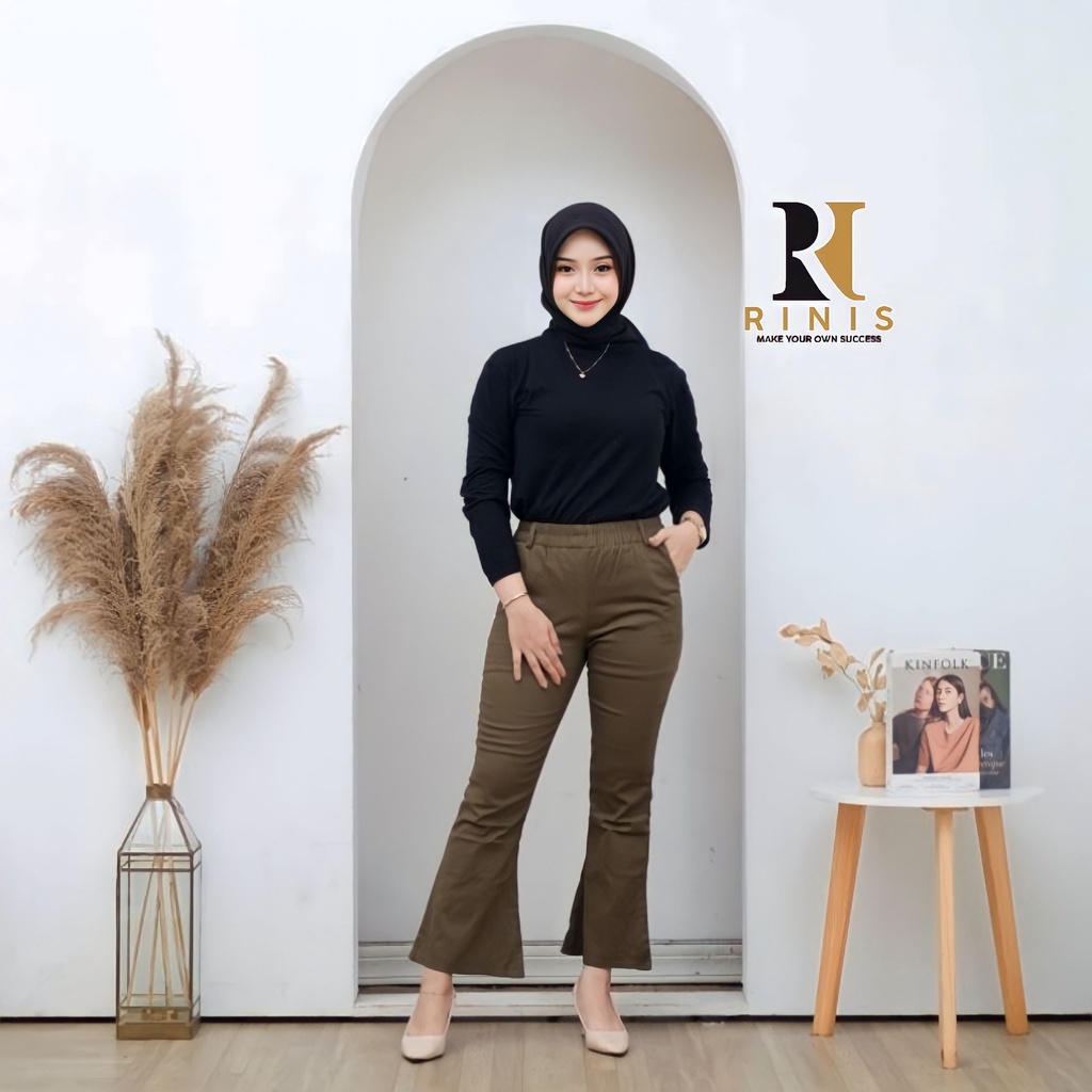 RINIS - Celana Cutbray Cotton Import Stretch Terbaru Size L - XXL Premium Quality