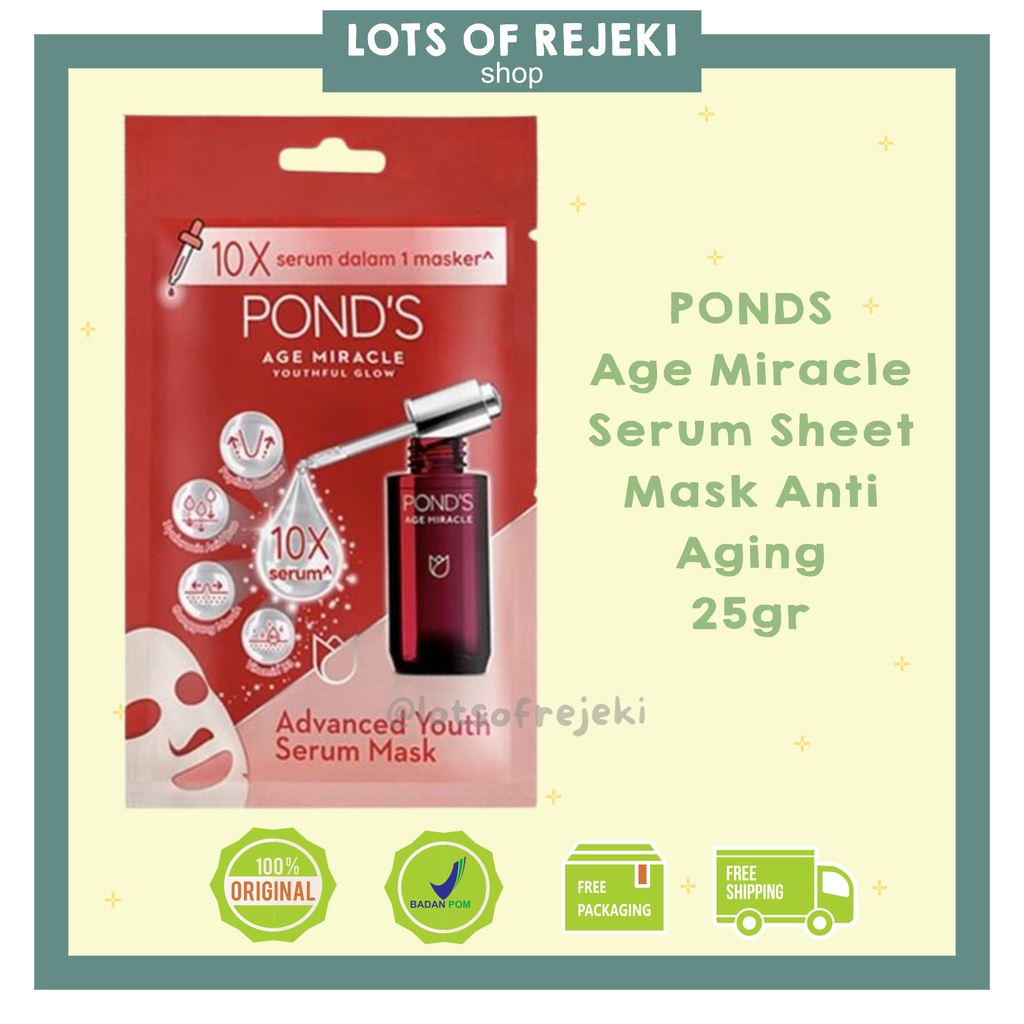 Ponds Age Miracle Serum Sheet Mask Anti Aging 25gr