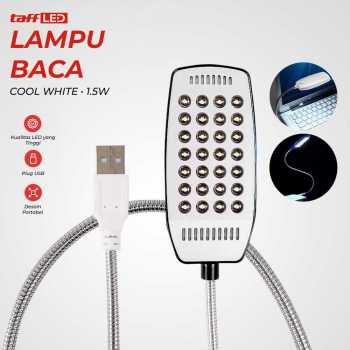 Lampu LED USB  Soliter  Aquarium mini 1,2 watt cupang guppy dan ikan kecil lampu belajar meja TaffLED Goodland Lampu Baca Mini LED USB Cool White 1.5W with Switch - LZY-028