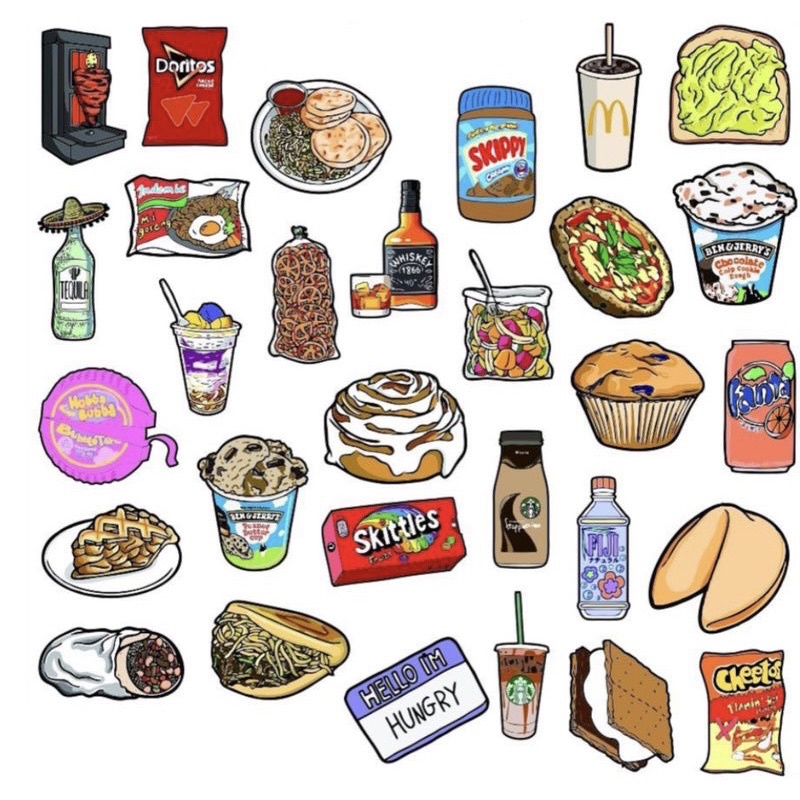 

Vinyl Sticker Waterproof - A4 - Foodie