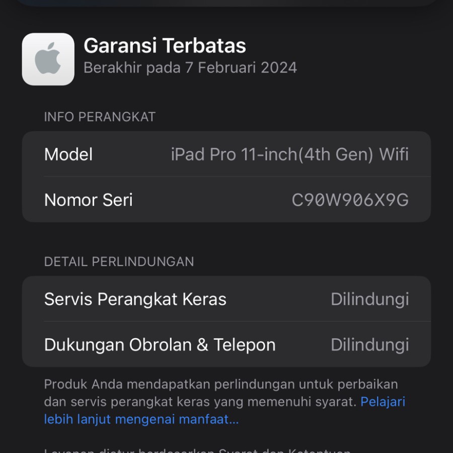 ipad pro m2 128gb wifi resmi