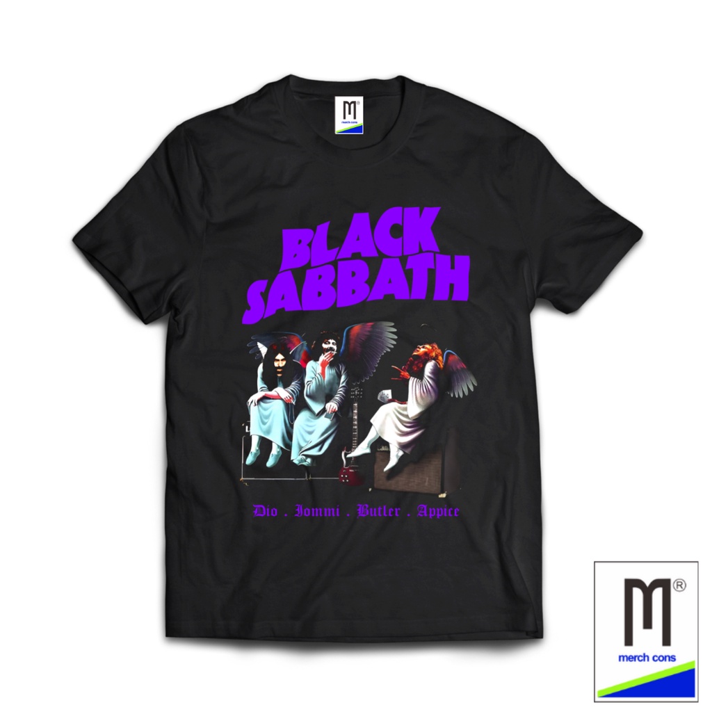 KAOS BAND BLACK SABBATH TAG MERCHCONS SIZE LUAR / KAOS MUSIK DISTRO