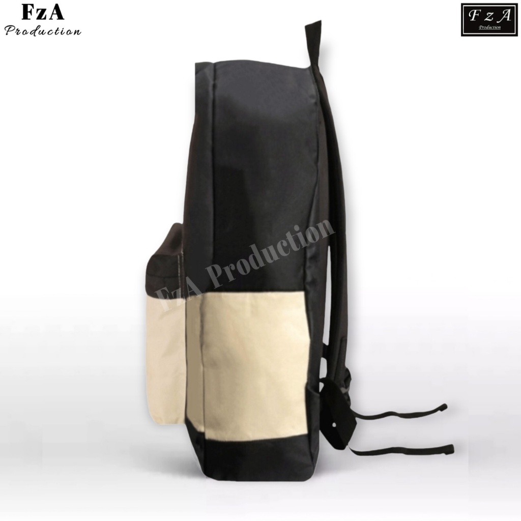 FzA Official - Big Promo..Tas Ransel Distro sekolah kuliah Kerja Pria 4286CV Tas Ransel Laptop - Chocolate