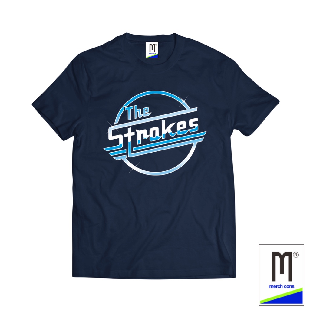 KAOS BAND THE STROKES TAG MERCHCONS SIZE LUAR / KAOS MUSIK DISTRO