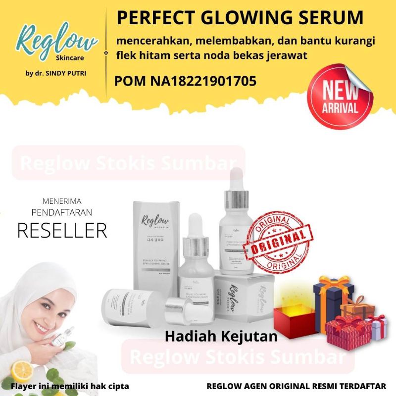 [COD bisa] Serum Ready Stok Beli 3 Bonus Sheet Mask Serum Reglow Perfect Glowing Whitening by Reglow Indonesia mencerahkan memutihkan menghilangkan jerawat anti aging menunda penuaan halal BPOM
