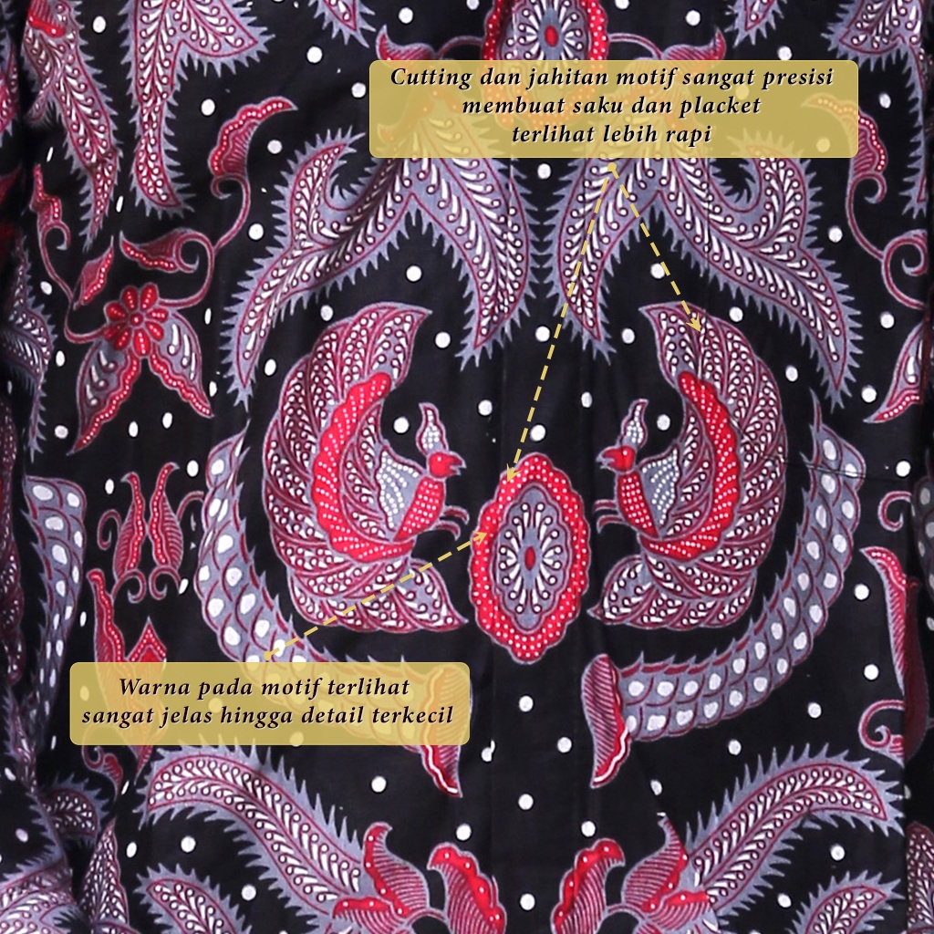 Batik Pria Lengan Panjang BATIK SAMUDERA HRB026 motif KERATONAN Kode 002 size M L XL XXL Reguler