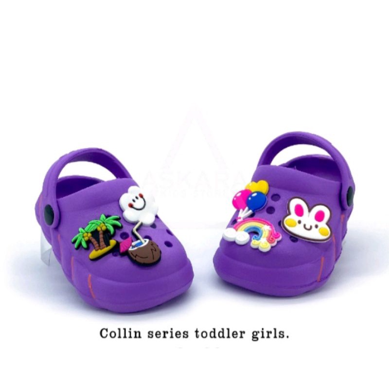 SALE 20-37 Sandal anak Perempuan Import Sandal anak Perempuan jibbitz tali belakang sandal selop bai