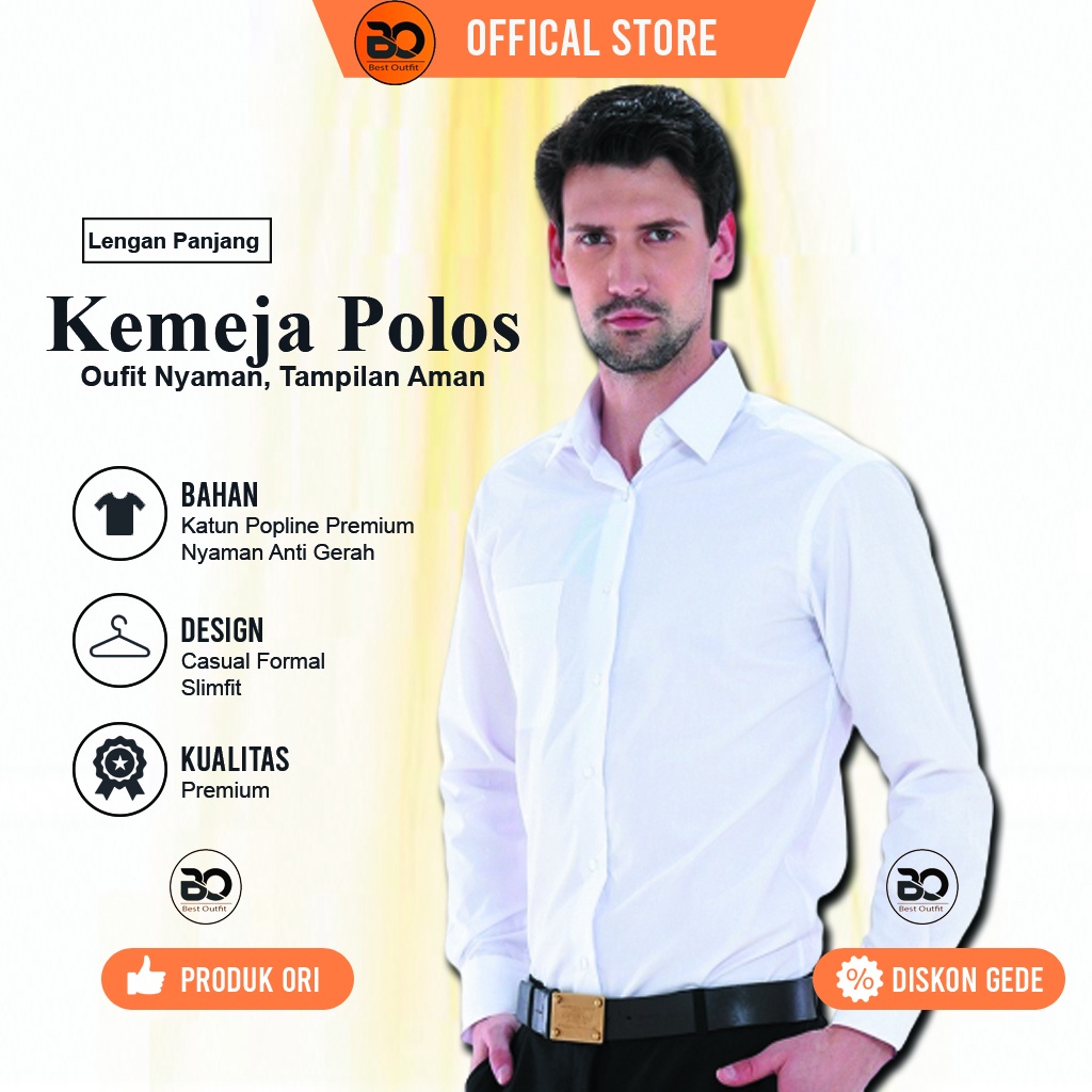 KEMEJA ALISAN STANLEY ADAMS LENGAN PANJANG SLIMFIT PRIA WANITA CASUAL FORMAL BAJU KANTOR SLIM FIT KE