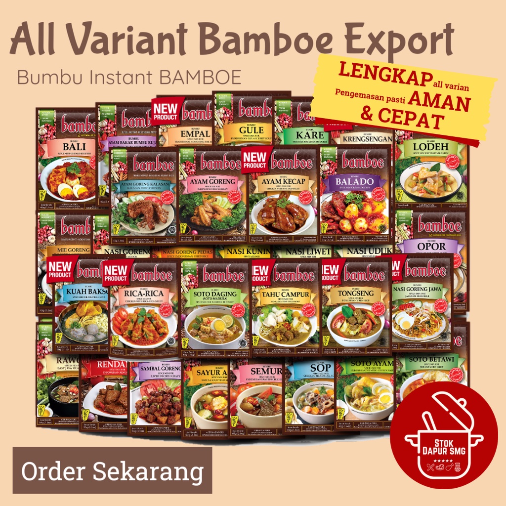 

BAMBOE Masakan Indonesia Bumbu Masak Instan Export Quality All Varian