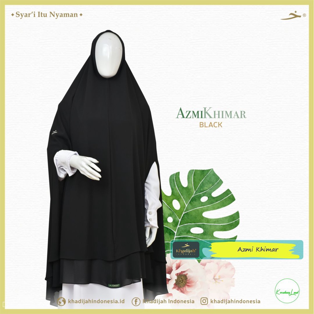 Azmi Khimar Kerudung Hijab Niqab Cadar Syari Khadijah Indonesia
