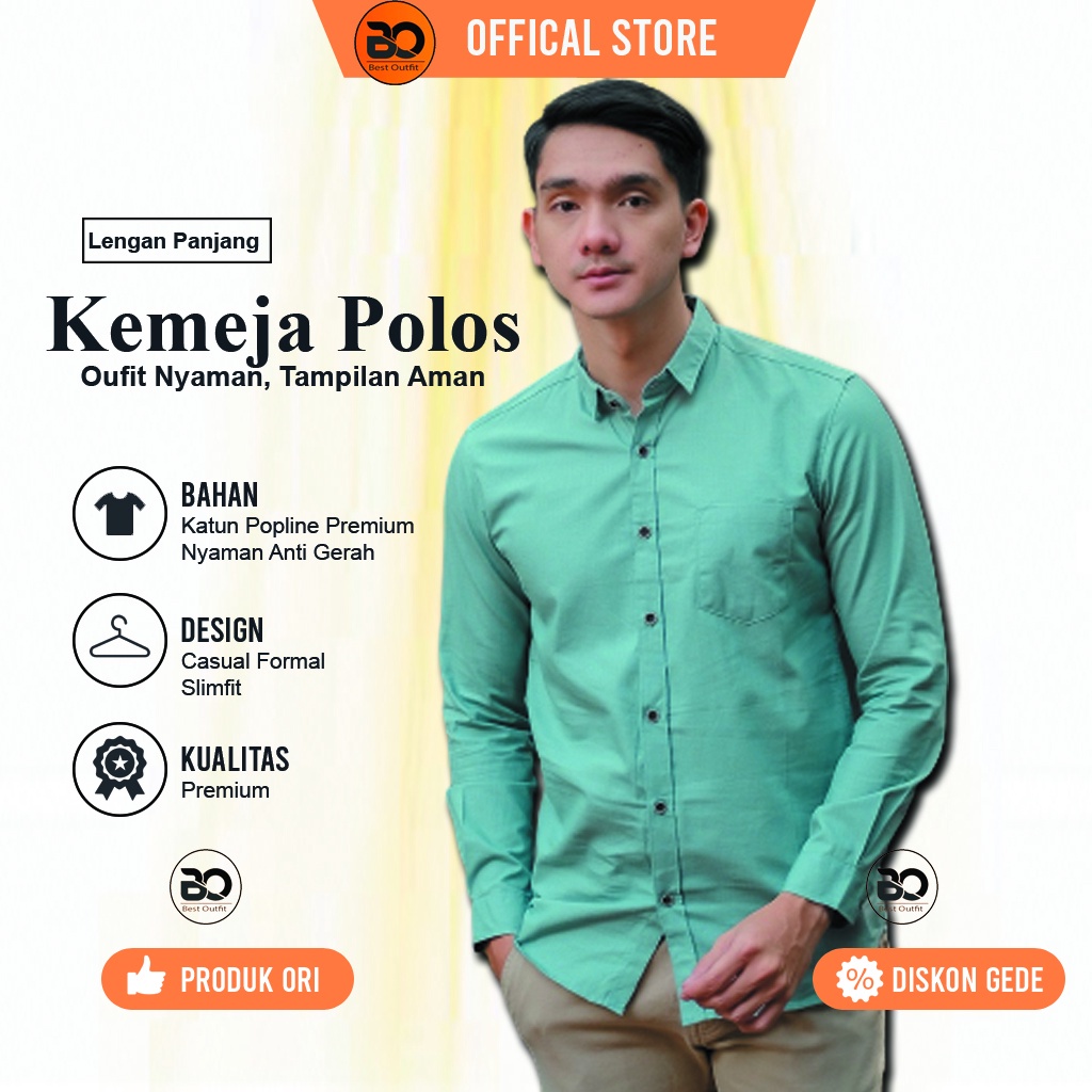 KEMEJA ALISAN STANLEY ADAMS LENGAN PANJANG SLIMFIT PRIA WANITA CASUAL FORMAL BAJU KANTOR SLIM FIT KE