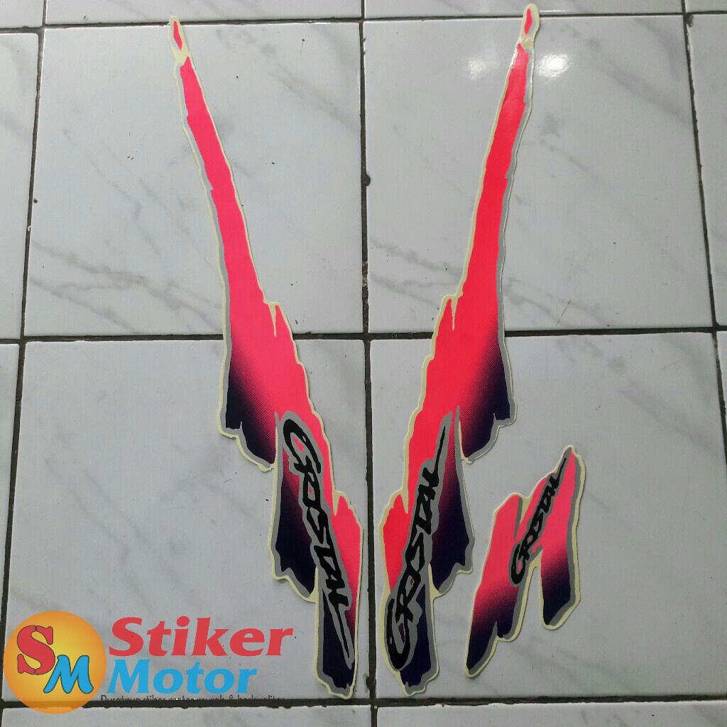 sticker motor suzuki crystal tune 1994 pink