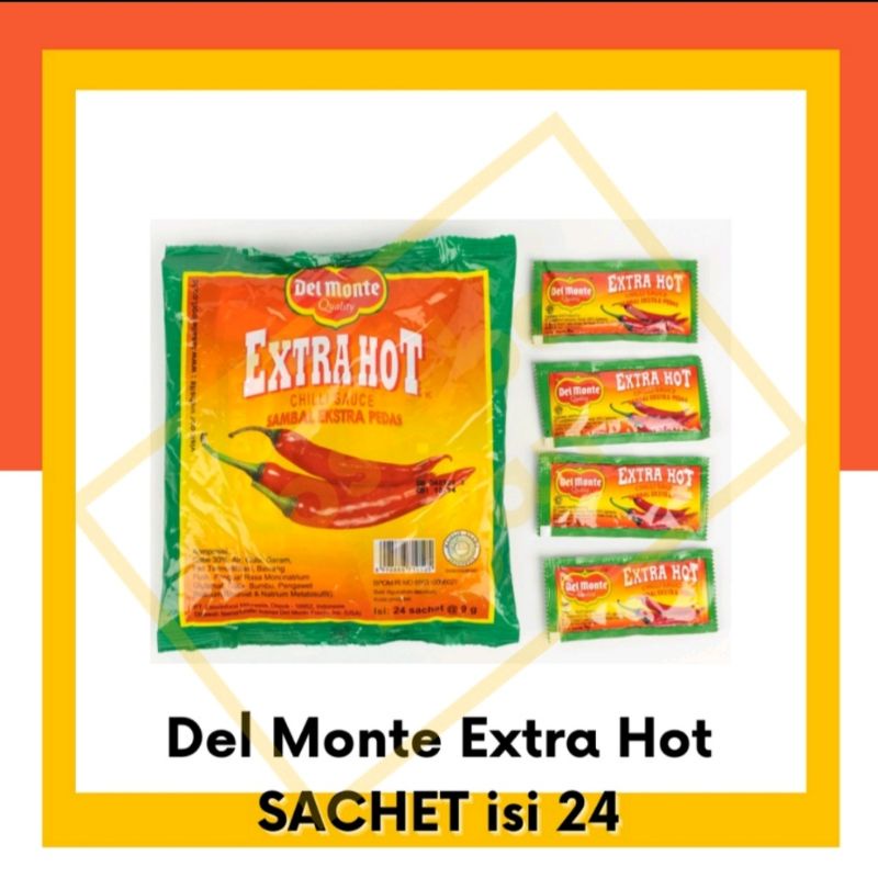 

saus sambal extrahot delmonte sachet isi 24pcs