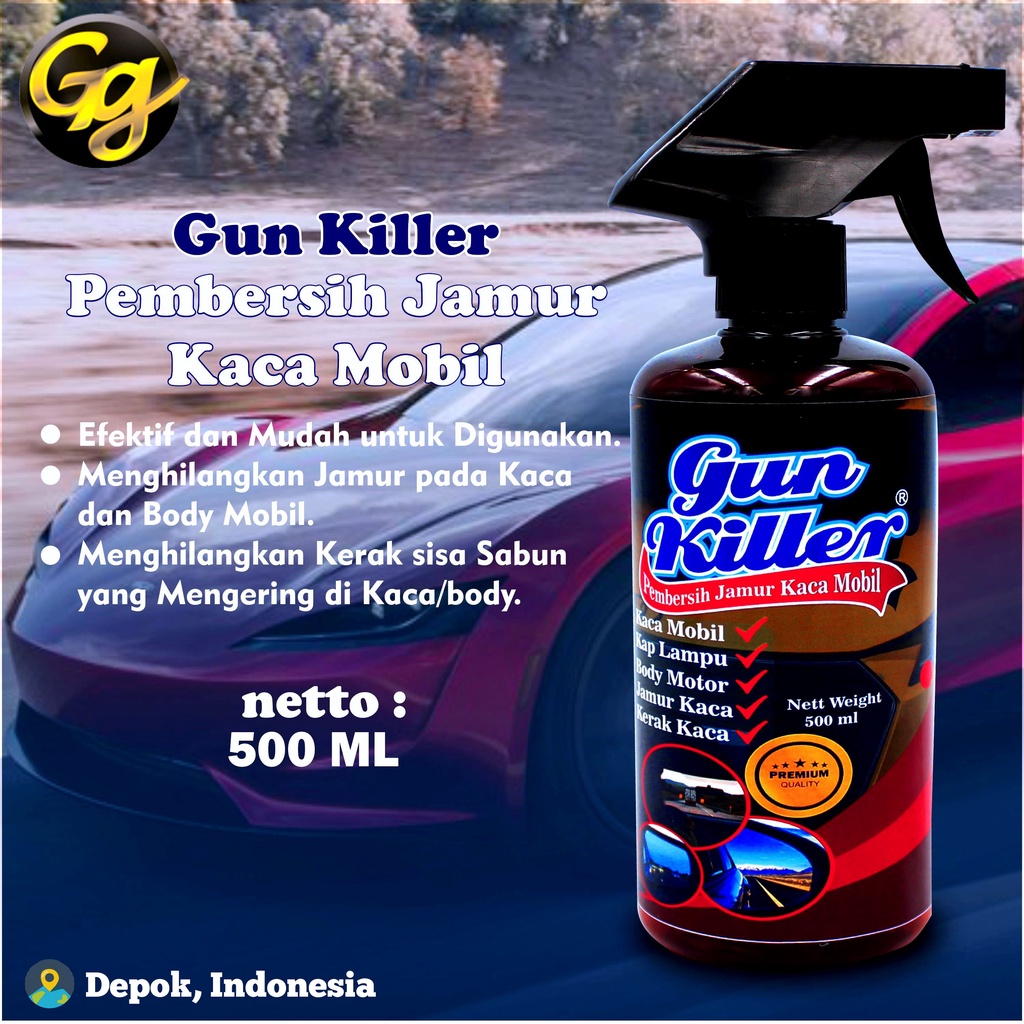 GUN Killer Pembersih Jamur Kaca Mobil Penghilang Jamur Kaca Pembersih Kaca Mobil Anti Jamur 500 ml
