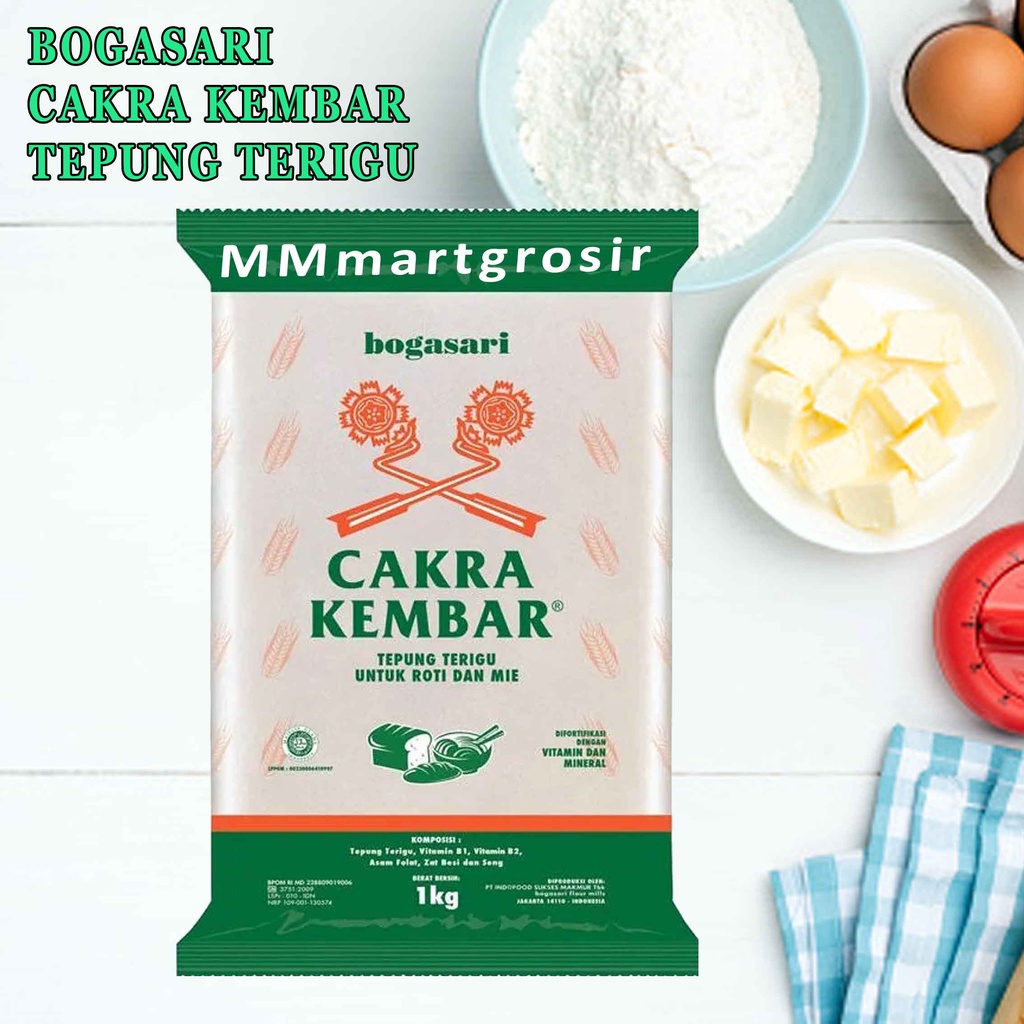 

TEPUNG TERIGU BOGASARI/ CAKRA KEMBAR/ TEPUNG SERBAGUNA/ 1kg