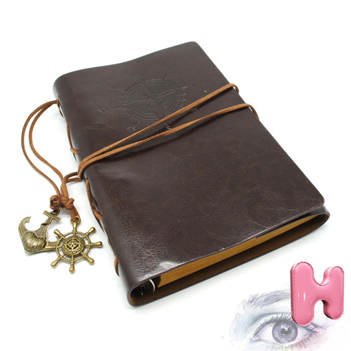 

Buku Catatan Agenda Binder Note Kulit Retro Pirate Bookmark Classic Leather Cover Elegan