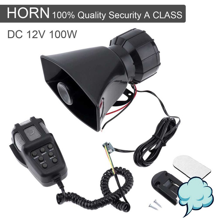 Speaker Portable Sound Keras Pengeras Suara Toa Megaphone Loadspeaker Horn 7 Tone Sirene Microphone