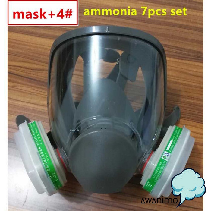 Masker Gas Amonia Full Face 6800 no4 3M Pelindung Wajah Nyaman Mask Protection Gas Industri Murah