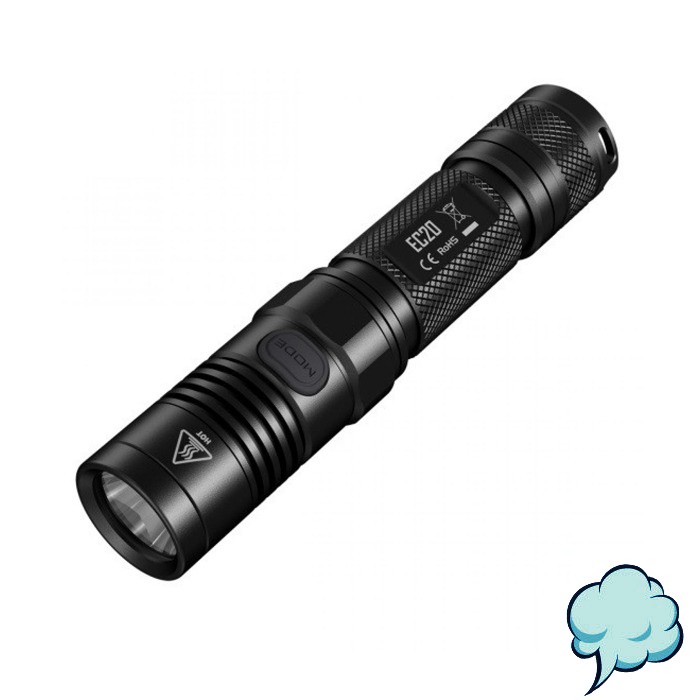 Flashlight Outdoor Nitecore EC20 Senter LED Cree XM-L2 T6 960 Lumens Battery Powered Original