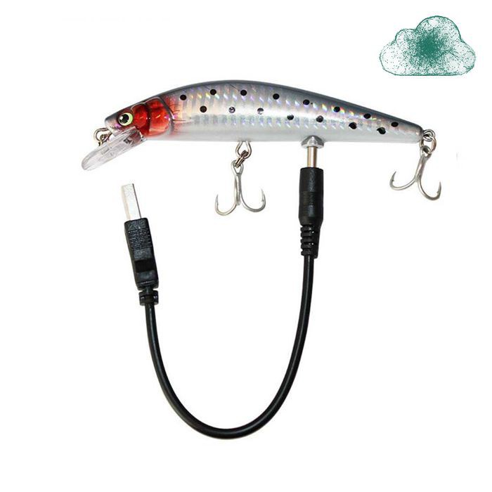 FEWIYONI Alat Umpan Pancing Ikan Flashing LED Floating Lure Bait Jebakan Pancingan Laut Safety