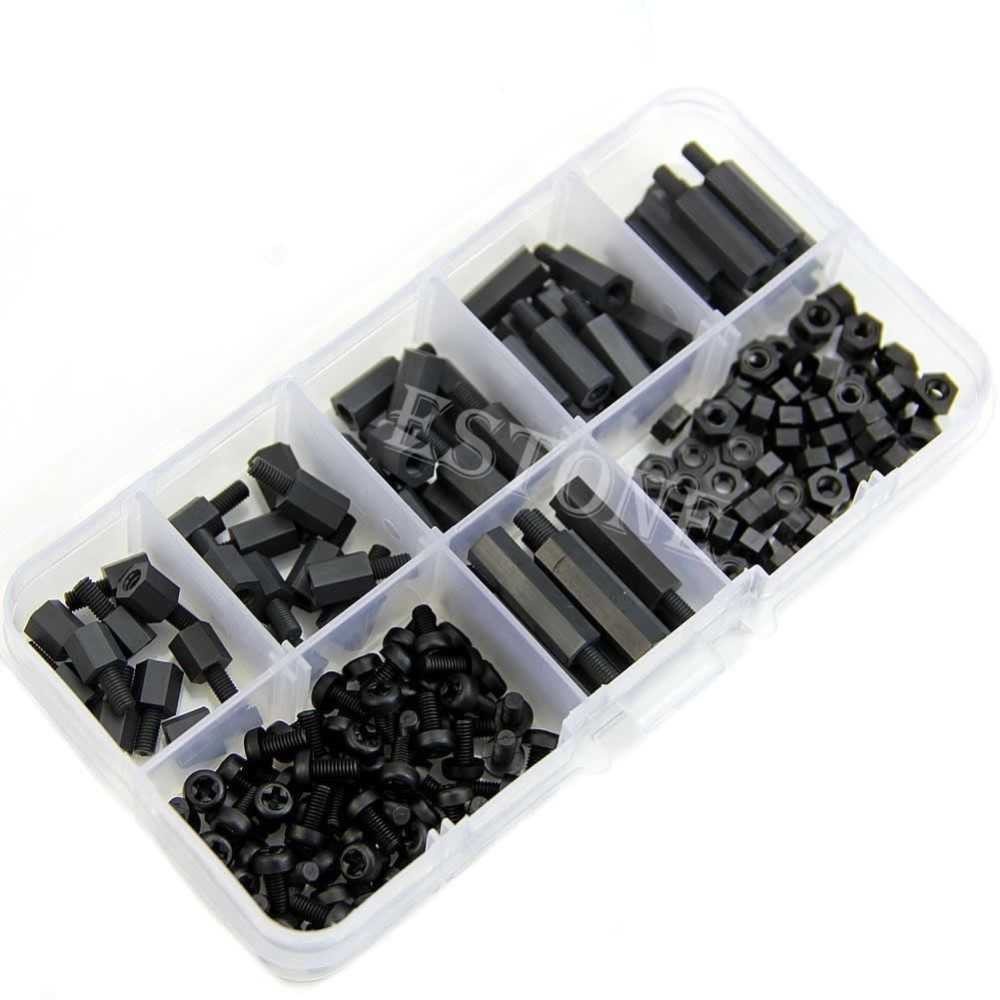 Stand-off Spacer Kit Set Nylon M3 M3xL 180 Pcs Electronic Part Komponen Penaik Rakitan