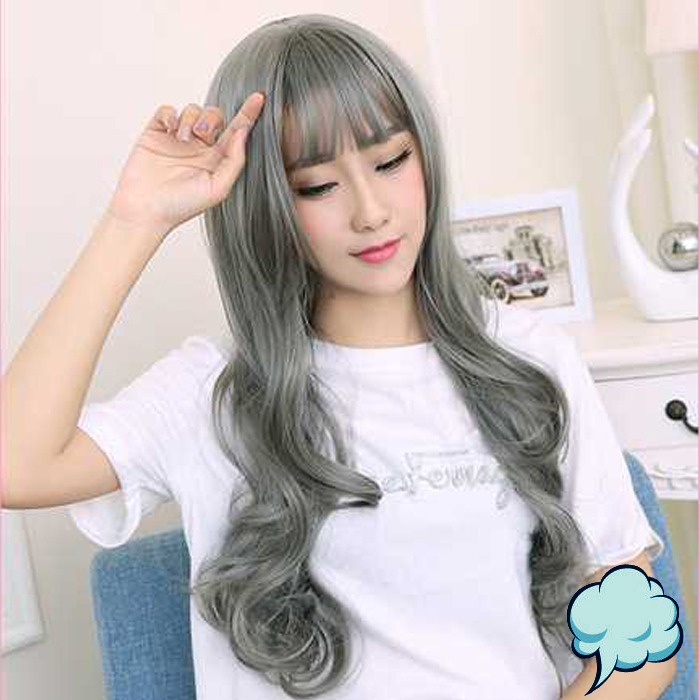 Wig FYNHA Rambut Palsu Panjang Hair Clip Like Real Fashion Model Wavy 65 CM