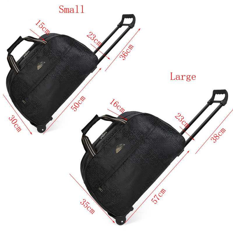 Tas Koper Duffel Trolley Rolling Design Traveling Bag Size L Large Compartment Durable Material