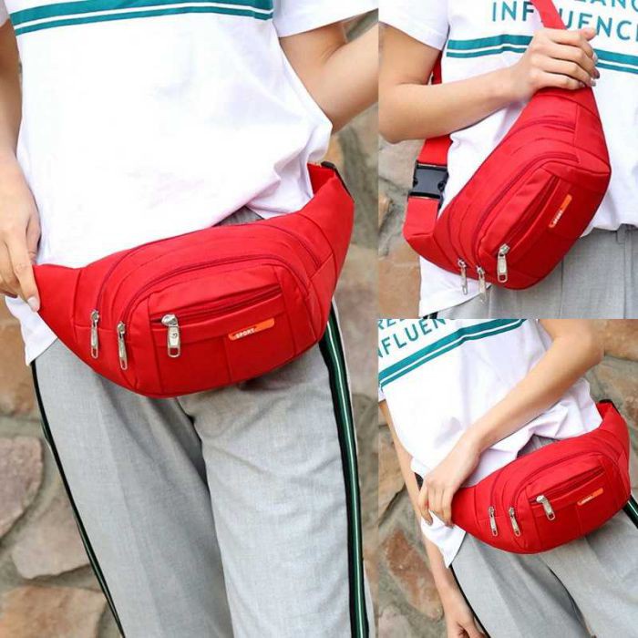 Sport Tas Pinggang Waistbag Pria dan Wanita Organizer Mini Sporty Bag Olahraga Travel Berkualitas